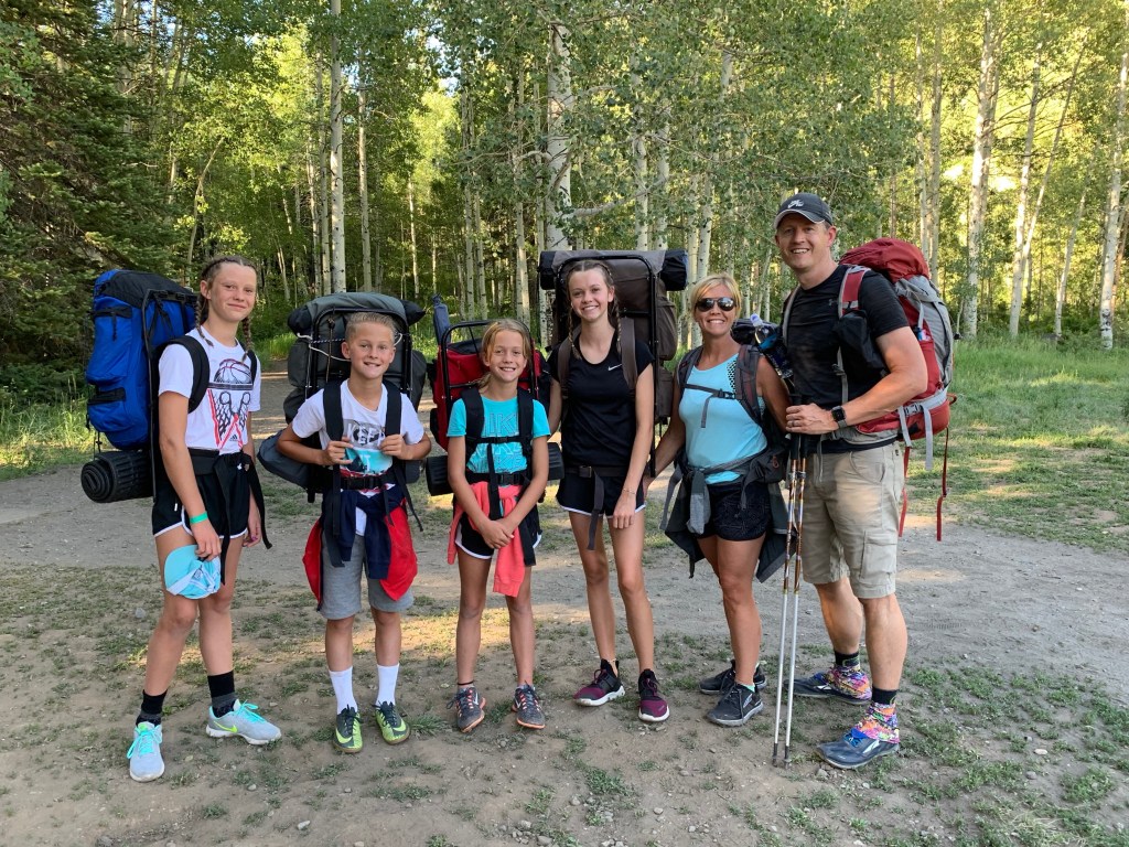 Family about ready to hit the trail