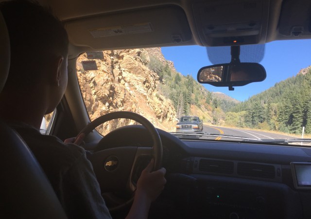 It was a new experience having Jake drive us up the canyon.