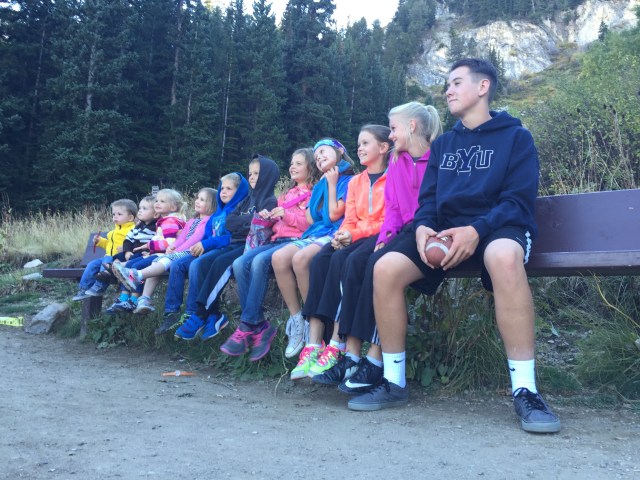 We have a picture just like this from several years ago. Fun to see the kids change!