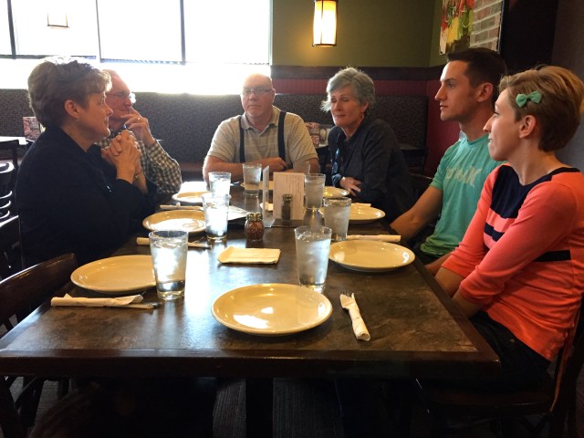 Mary, Grandpa Cryer, Dad, Mom, Jesse and Mikaela